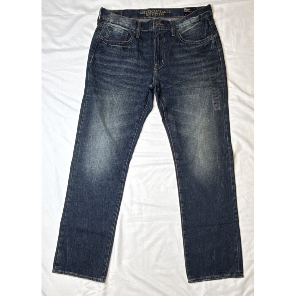 American Eagle Outfitters Original Straight Heritage Jean Medium Wash 34x34 9/16 - Picture 6 of 9